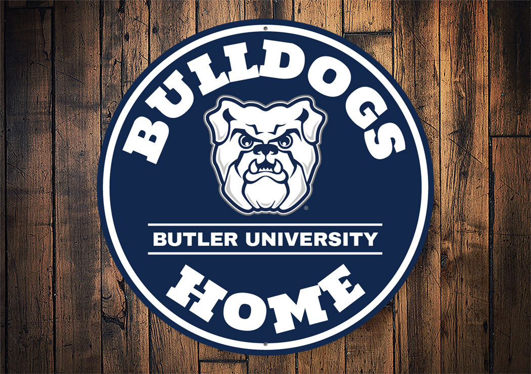Butler University Bulldogs Home Round Sign