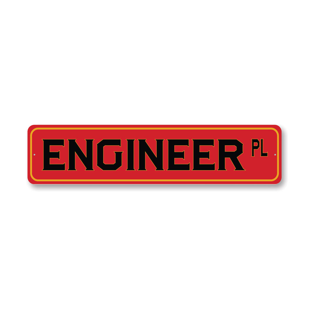 Engineer PL Firefighter Street Sign