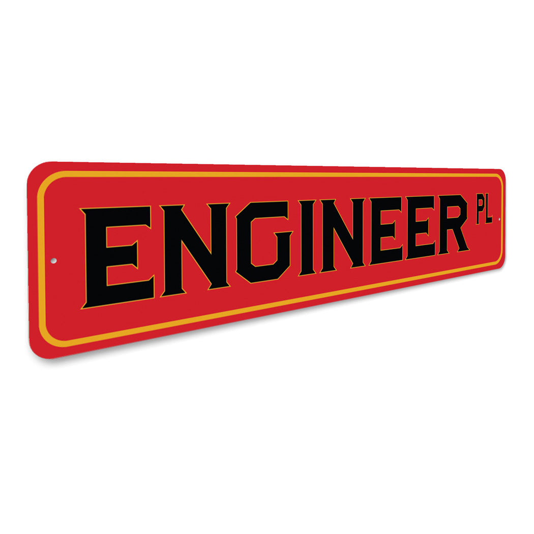 Engineer PL Firefighter Street Sign