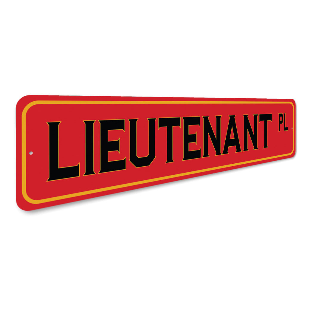 Lieutenant PL Firefighter Street Sign