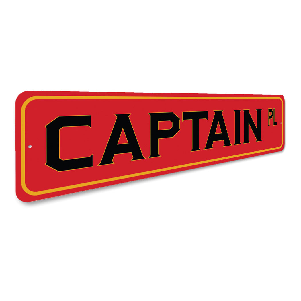 Captain PL Firefighter Street Sign