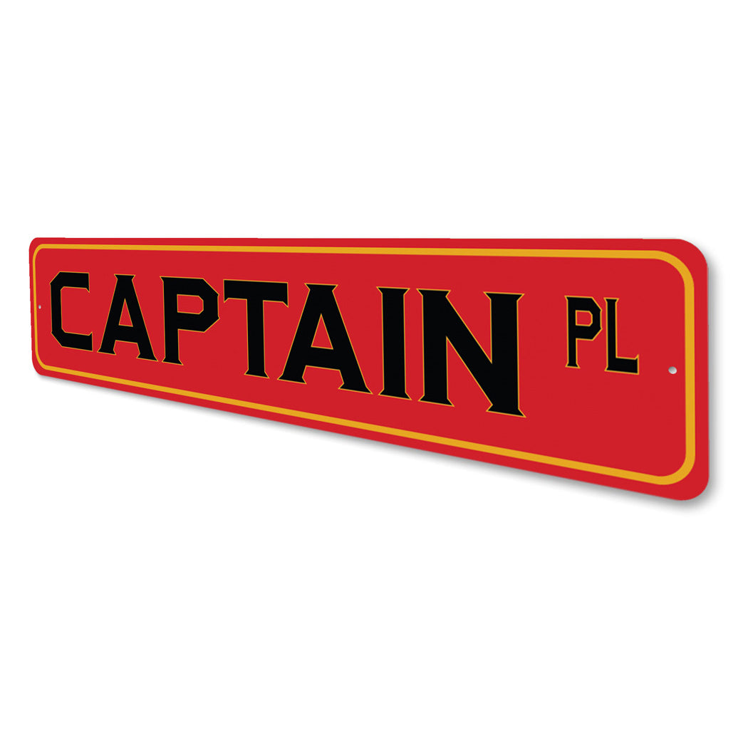 Captain PL Firefighter Street Sign