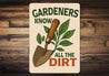 Gardeners Know All The Dirt Sign