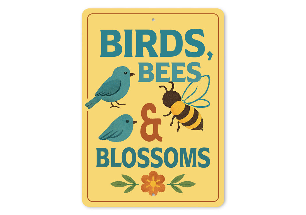 Birds Bees And Blossoms Garden Sign
