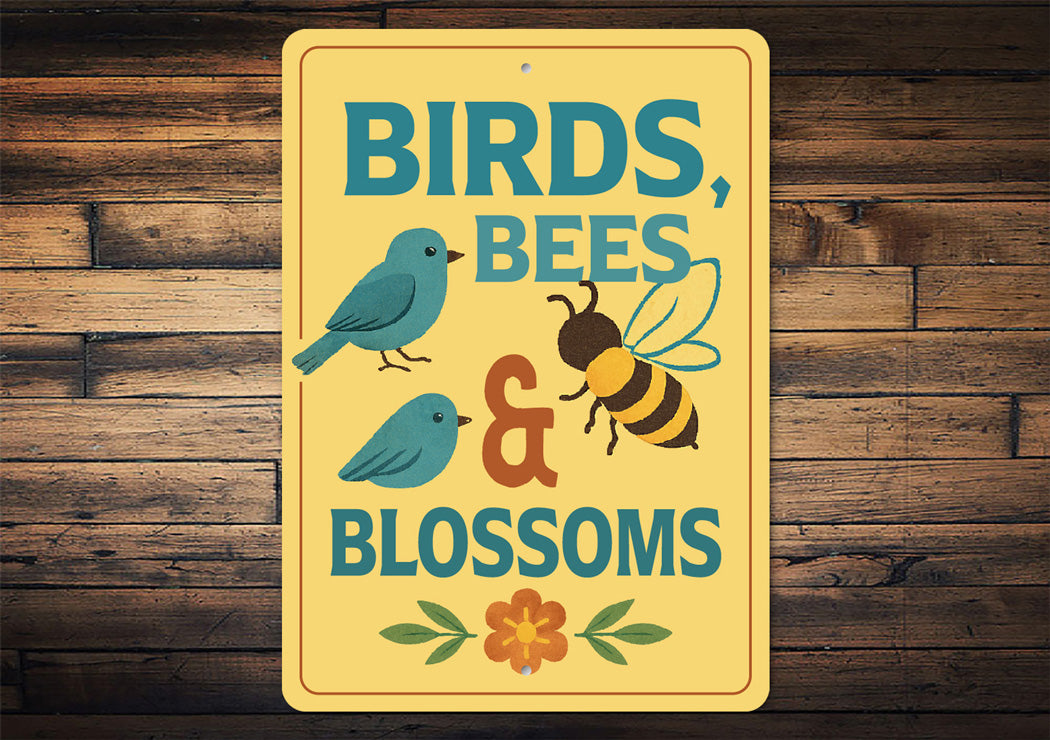 Birds Bees And Blossoms Garden Sign