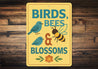 Birds Bees And Blossoms Garden Sign