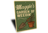 Personalized Garden Of Weedin Gardening Sign