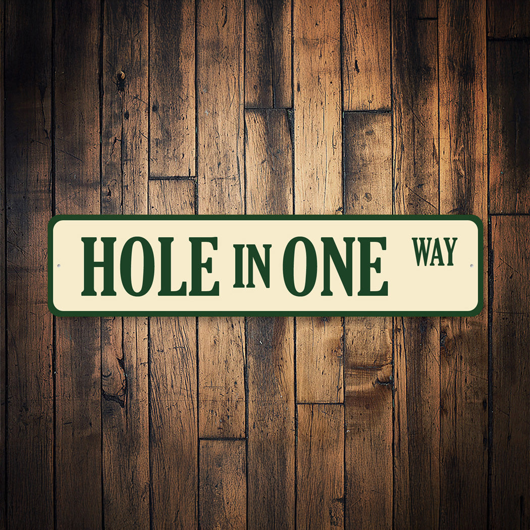 Hole In One Way Golf Street Sign