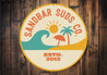 Sandbar Suds Company Established Beach Round Sign