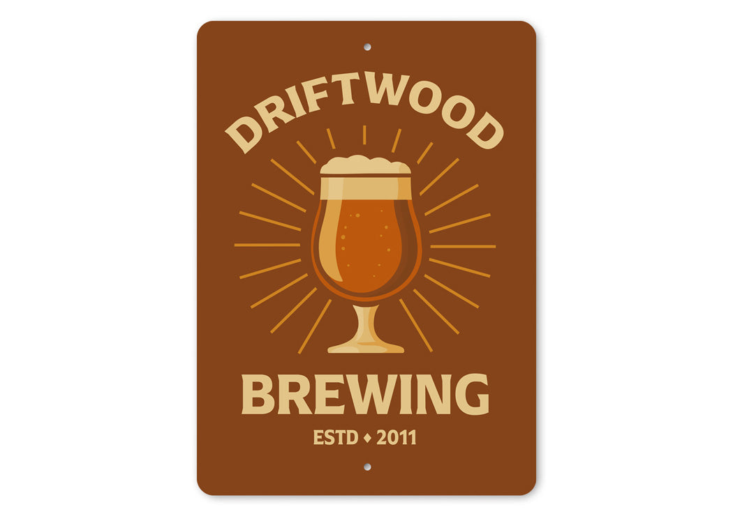 Driftwood Brewing Established Year Sign