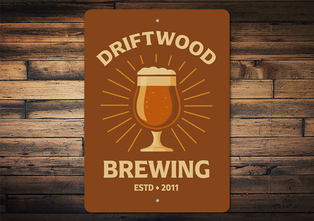Driftwood Brewing Established Year Sign