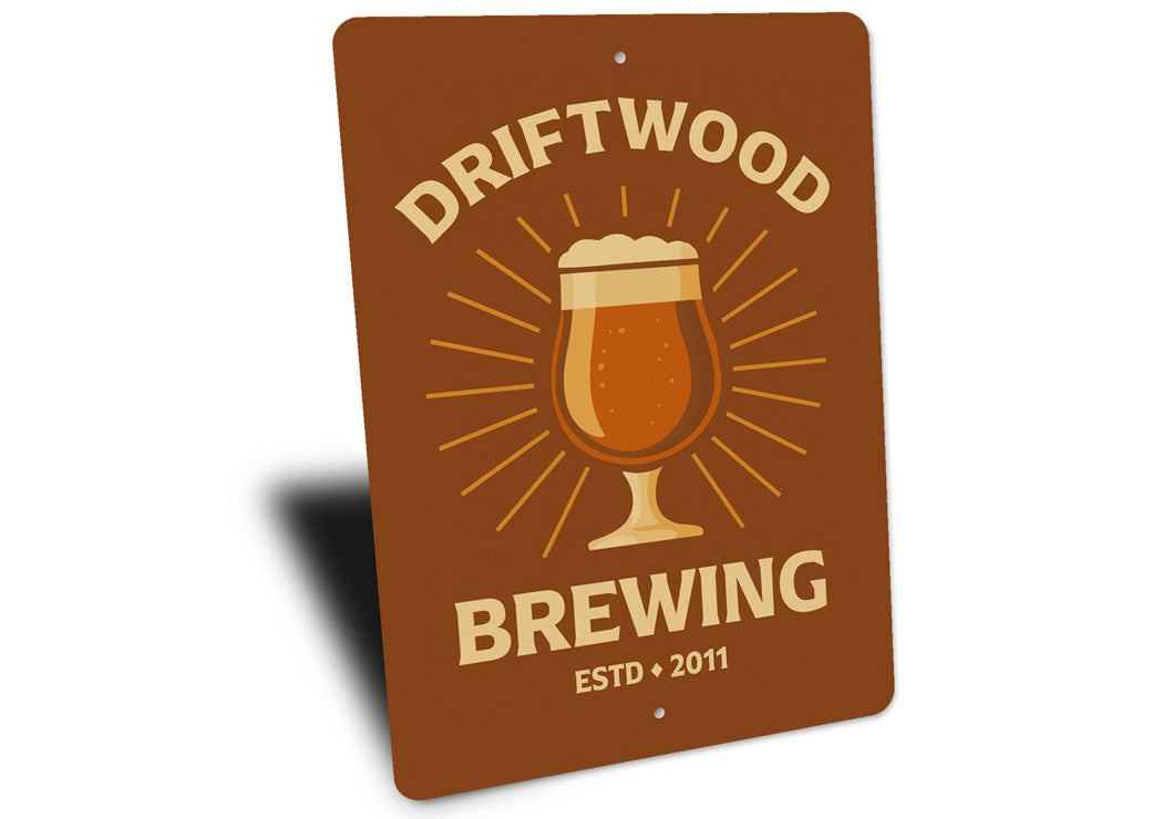 Driftwood Brewing Established Year Sign
