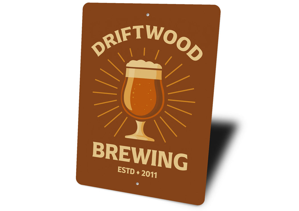 Driftwood Brewing Established Year Sign