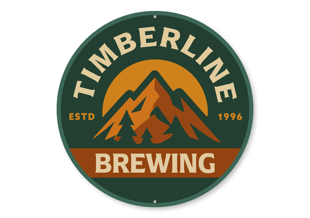 Timberline Brewing Established Round Sign