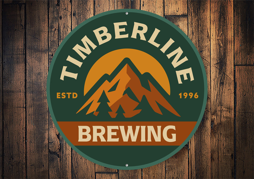 Timberline Brewing Established Round Sign