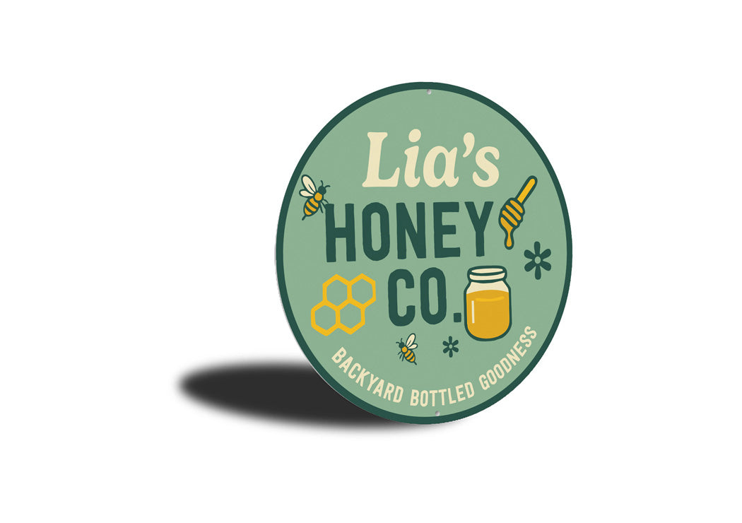 Personalized Honey Company Backyard Bottled Goodness Sign