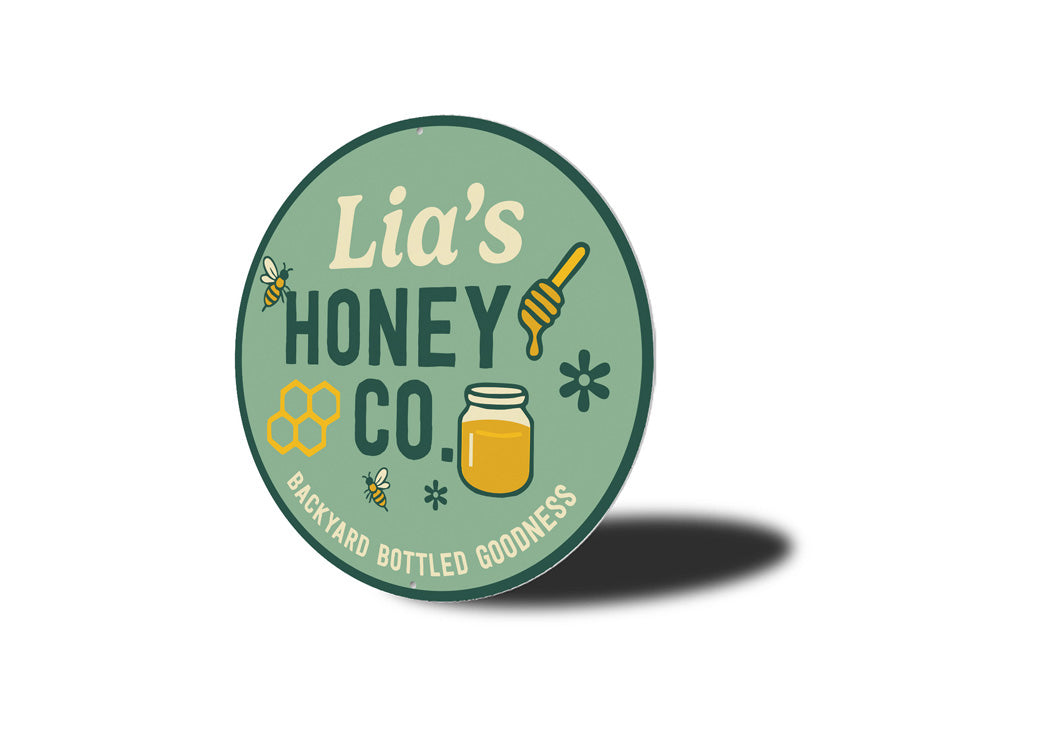 Personalized Honey Company Backyard Bottled Goodness Sign