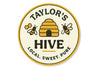Personalized Hive Local Sweet Pure Honeybee Round Sign