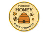 Pure Raw Honey Direct From Hive Honeybee Round Sign