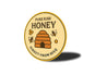 Pure Raw Honey Direct From Hive Honeybee Round Sign