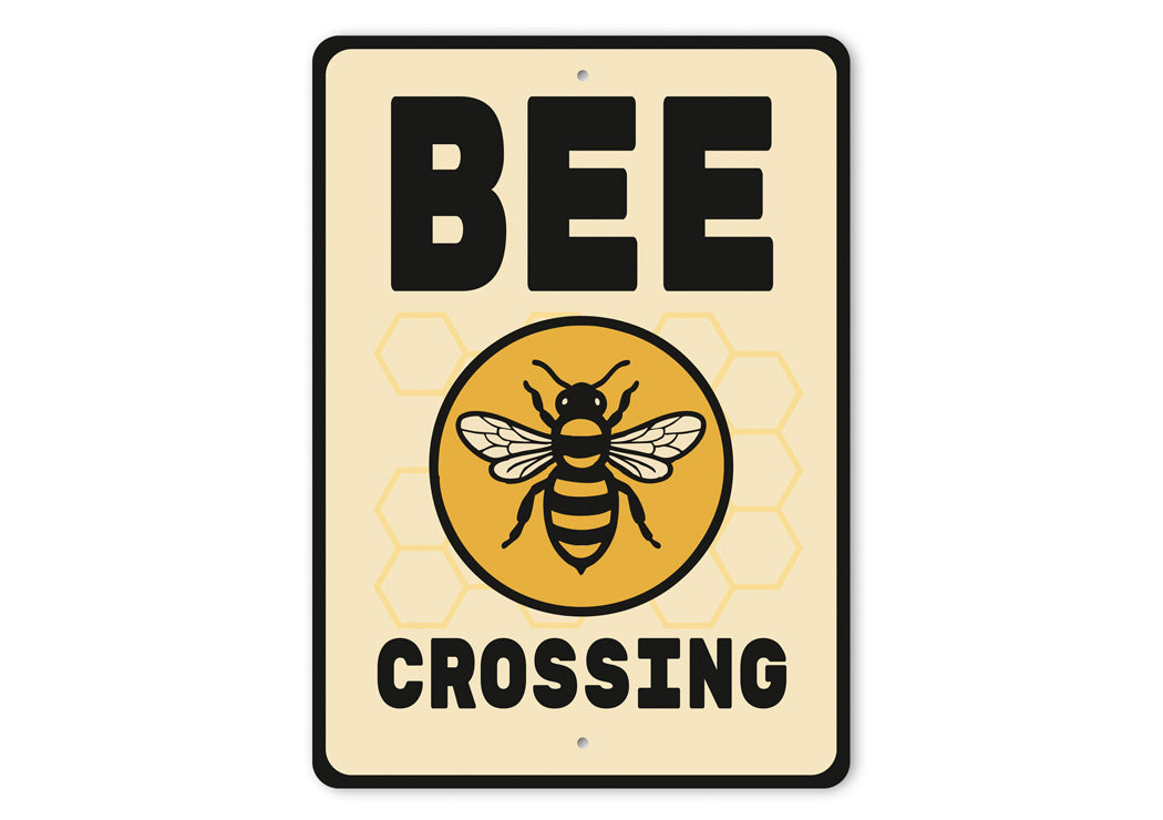 Bee Crossing Honeybee Gardening Sign