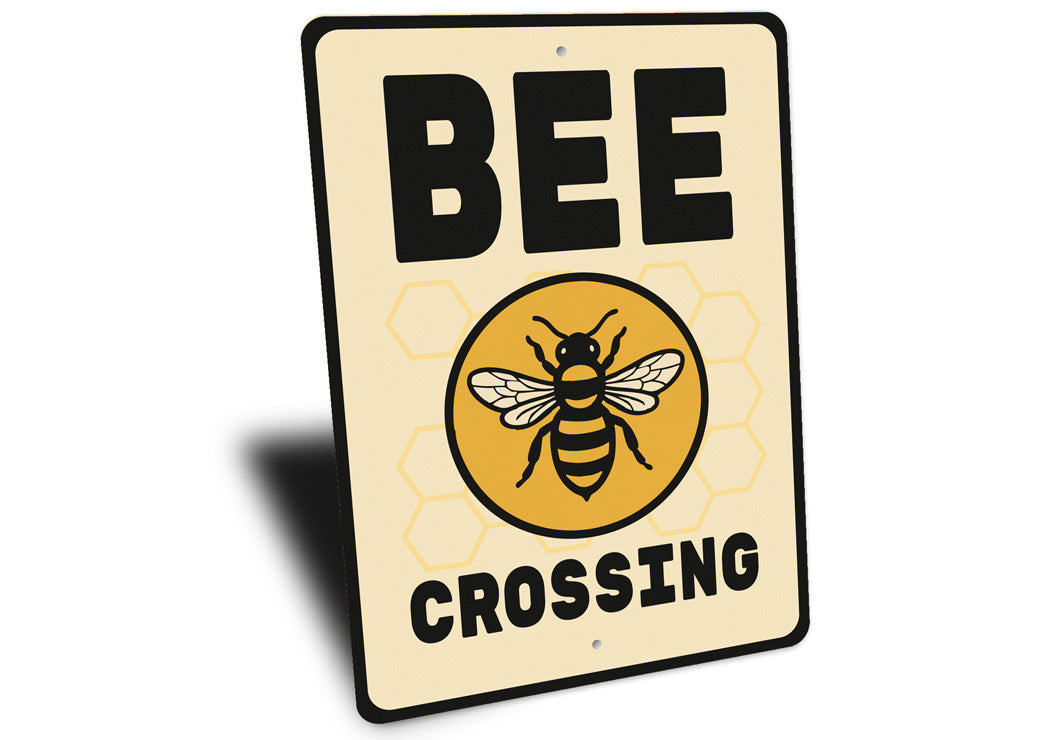Bee Crossing Honeybee Gardening Sign