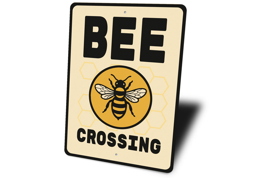 Bee Crossing Honeybee Gardening Sign