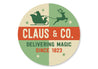 Santa Claus And Company Delivering Magic Retro Vintage Sign