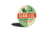 Santa Claus And Company Delivering Magic Retro Vintage Sign
