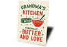 Grandma's Kitchen Powered By Butter And Love Sign