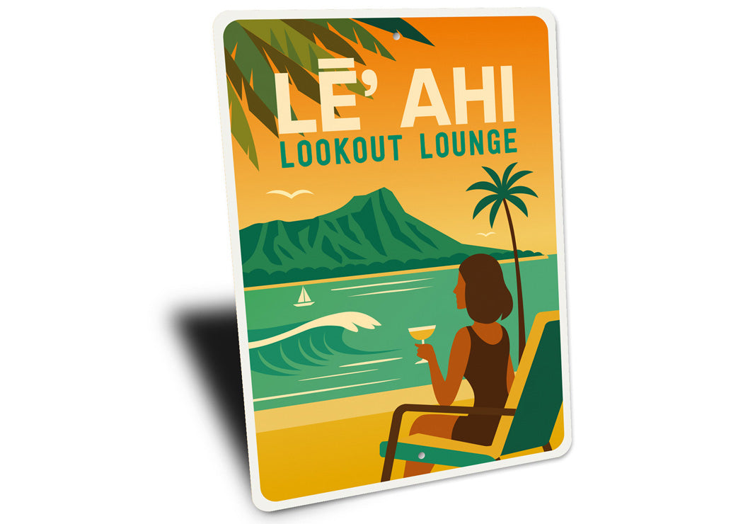 Le'Ahi Lookout Lounge Hawaii Sign