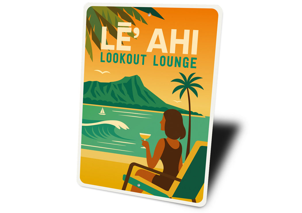 Le'Ahi Lookout Lounge Hawaii Sign