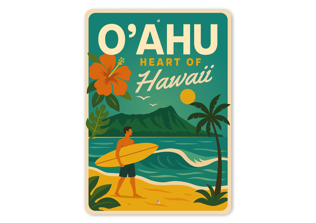 O'ahu Heart Of Hawaii Surf Sign