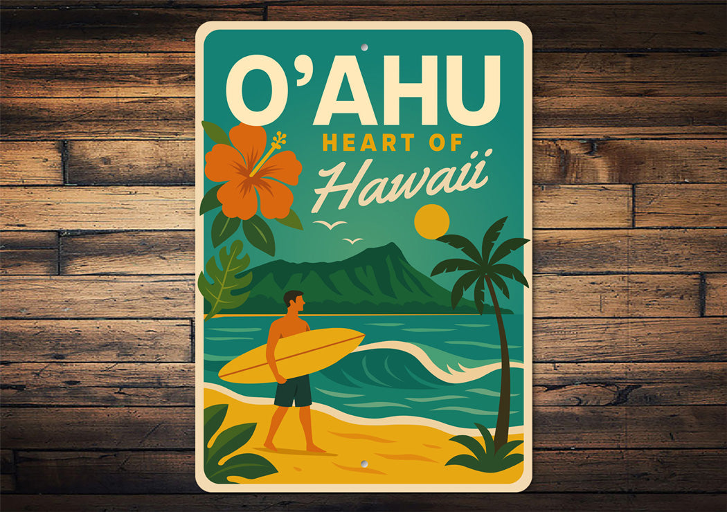 O'ahu Heart Of Hawaii Surf Sign