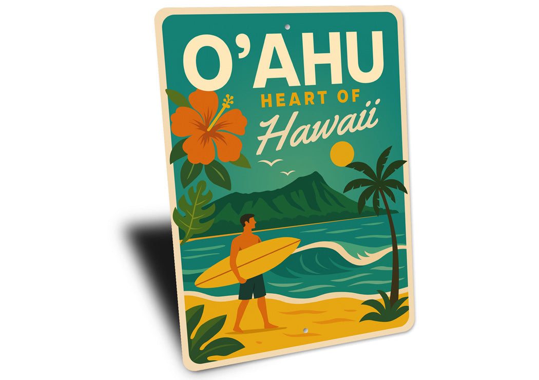 O'ahu Heart Of Hawaii Surf Sign