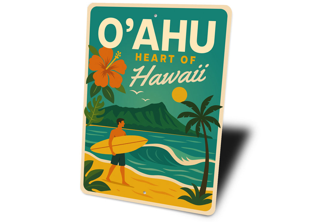 O'ahu Heart Of Hawaii Surf Sign