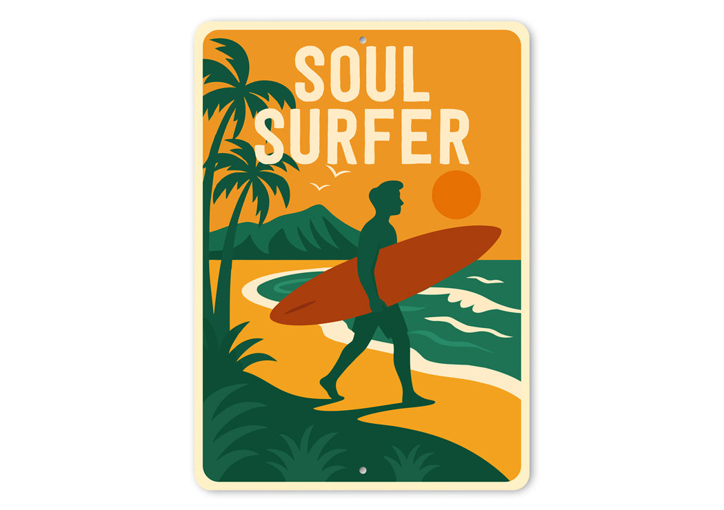Soul Surfer Beach Surfing Sign