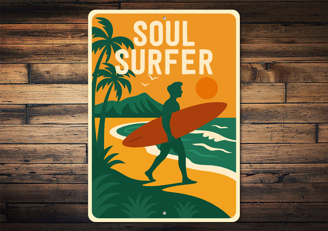 Soul Surfer Beach Surfing Sign