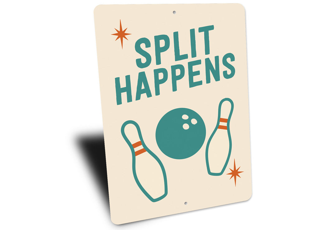 Split Happens Bowling Sign