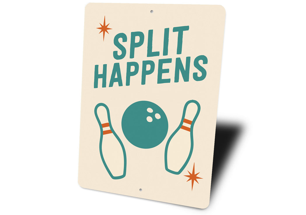 Split Happens Bowling Sign
