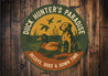 Duck Hunter's Paradise Round Hunting Sign