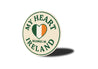 My Heart Belongs To Ireland Flag Sign