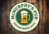 Personalized Pub Established St Patricks Day Sign