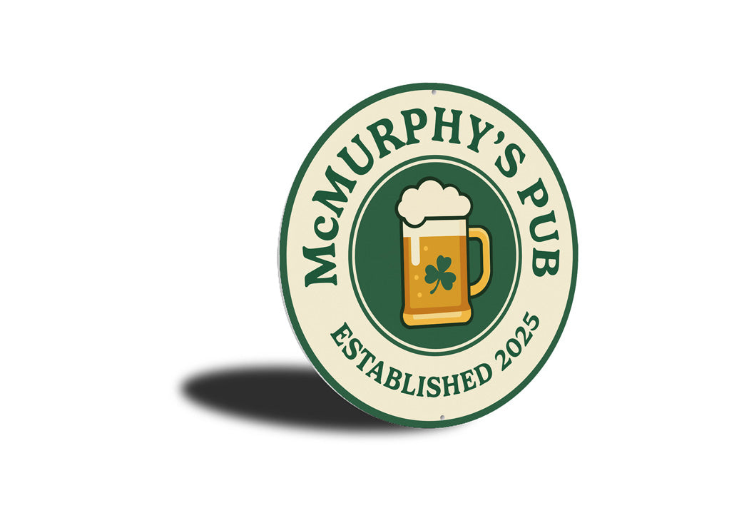 Personalized Pub Established St Patricks Day Sign