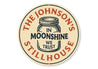 In Moonshine We Trust Round Rustic Aluminum Sign