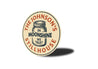 In Moonshine We Trust Round Rustic Aluminum Sign