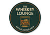 The Whiskey Lounge Round Metal Sign Est Year