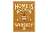 Home Is Where the Whiskey Is - Funny Bar Sign