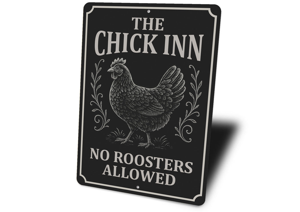 The Chick Inn Farmhouse Sign - Funny Chicken Coop Art