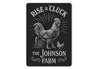 Rise & Cluck Metal Sign - Funny Chicken Farmhouse Decor